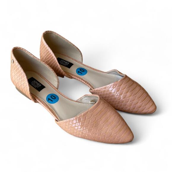 Jones New York Shoes - |Jones New York| Signature Seneca D’Orsay Slide In Faux Croc Apricot Flats 10
